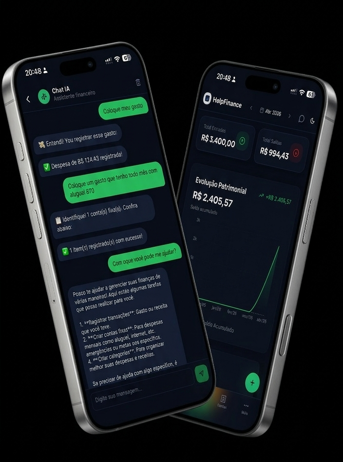Help Finance — dashboard e chat com IA